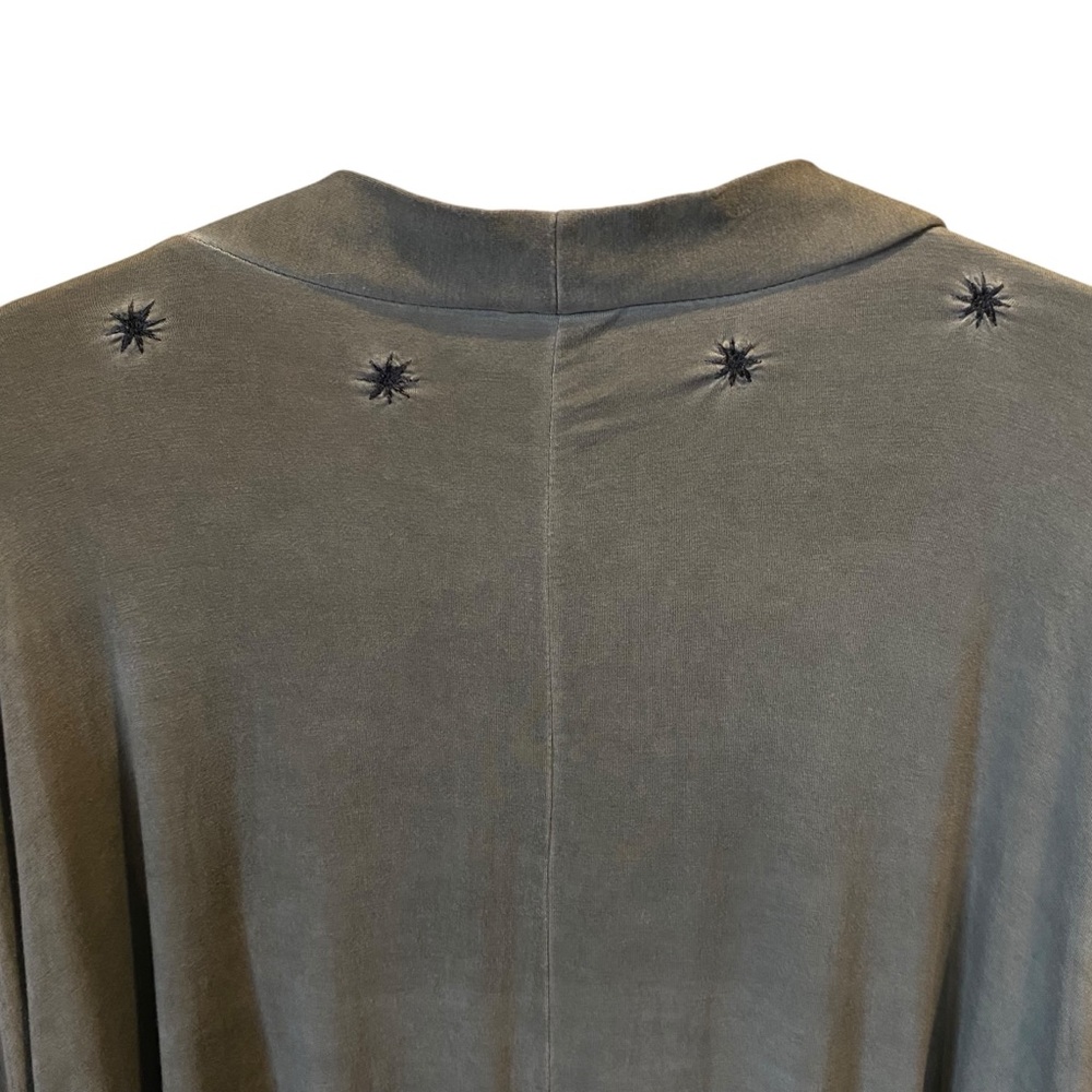POL Olive Green Dolman Sleeve Boho Starburst Bolero Cardigan Womens Size Medium - Picture 4 of 9